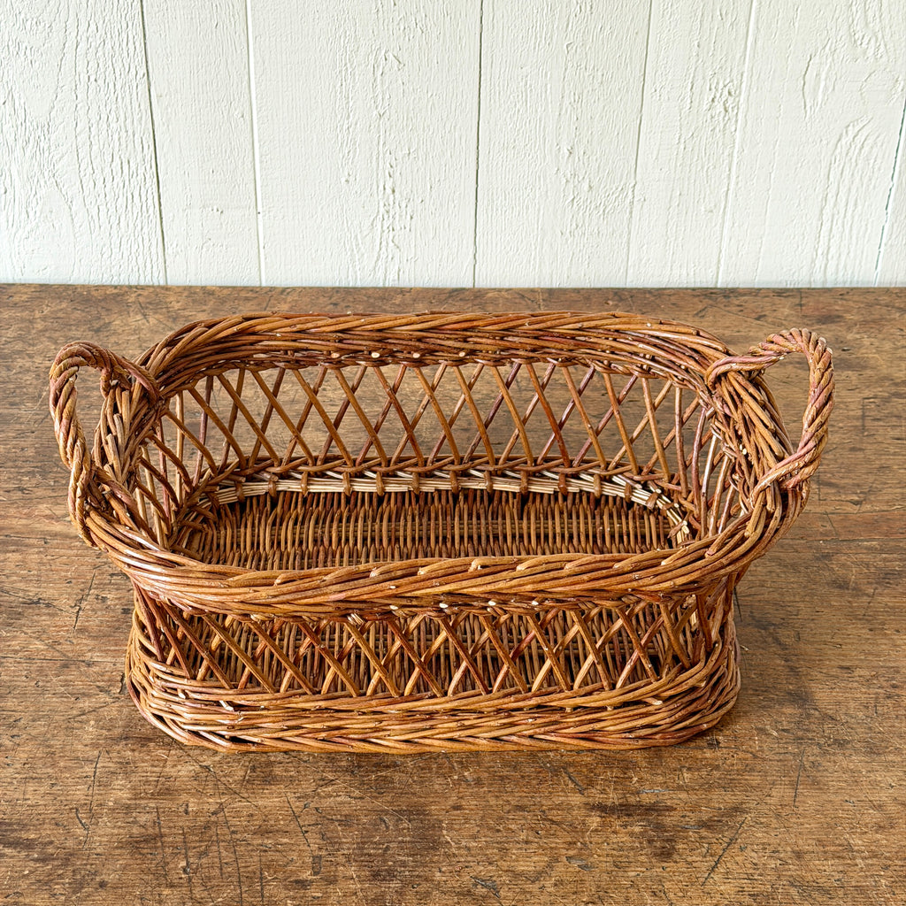Hunting Lodge Brown Wicker Tray - Small
