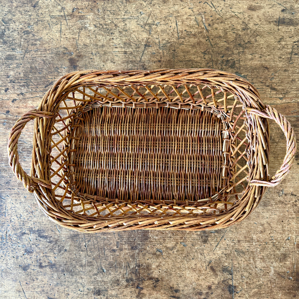Hunting Lodge Brown Wicker Tray - Small