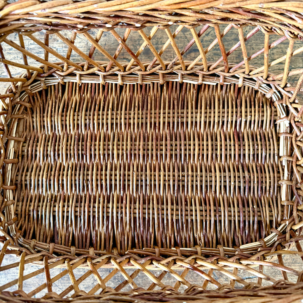 Hunting Lodge Brown Wicker Tray - Small