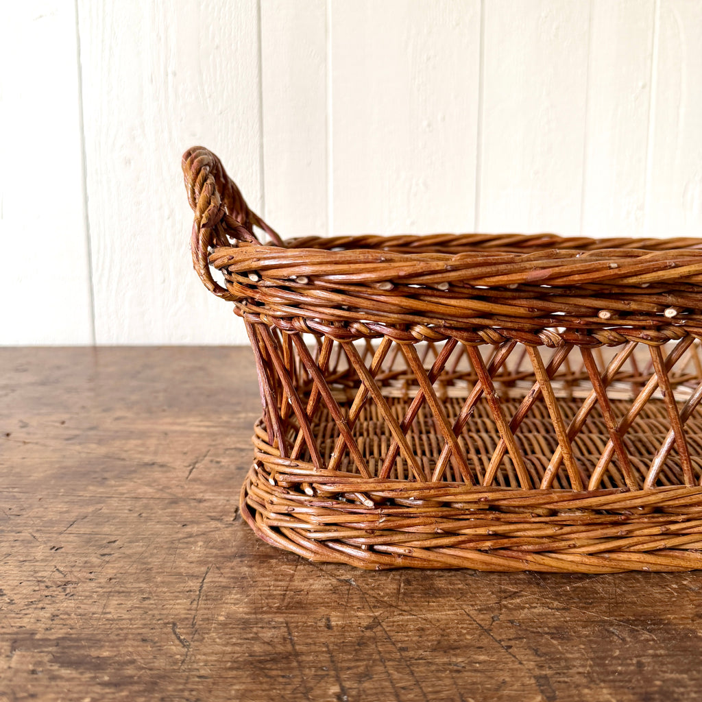 Hunting Lodge Brown Wicker Tray - Small