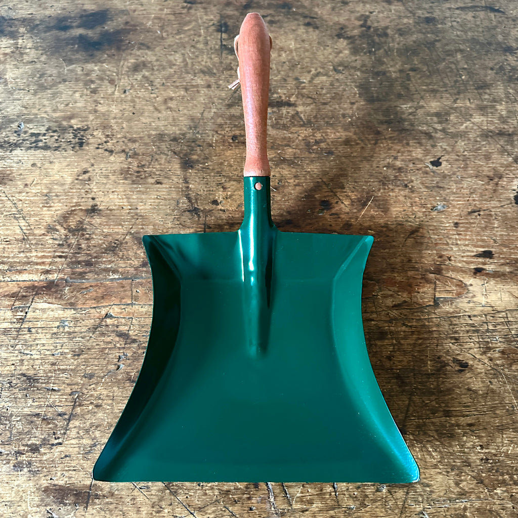 Dark Green Dust Pan and Brush