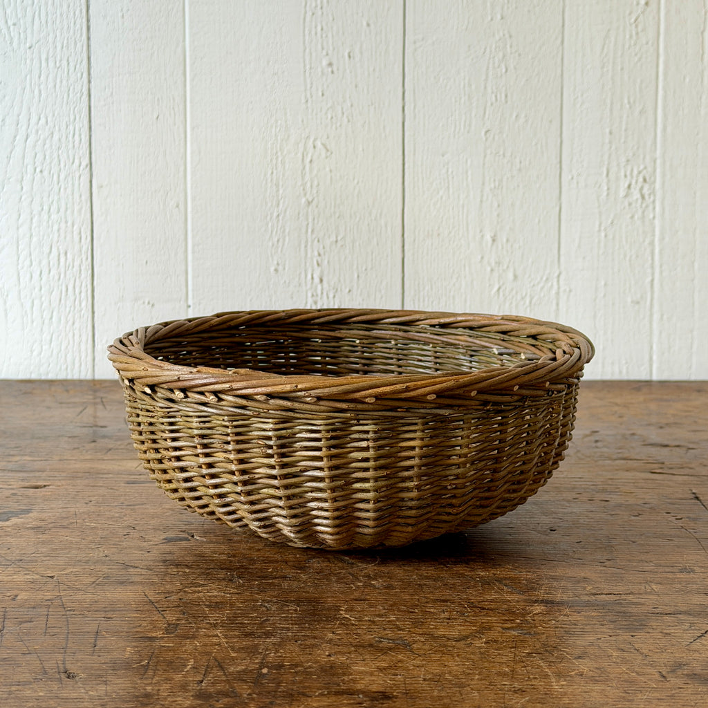 Round Curved Bread Basket - Green