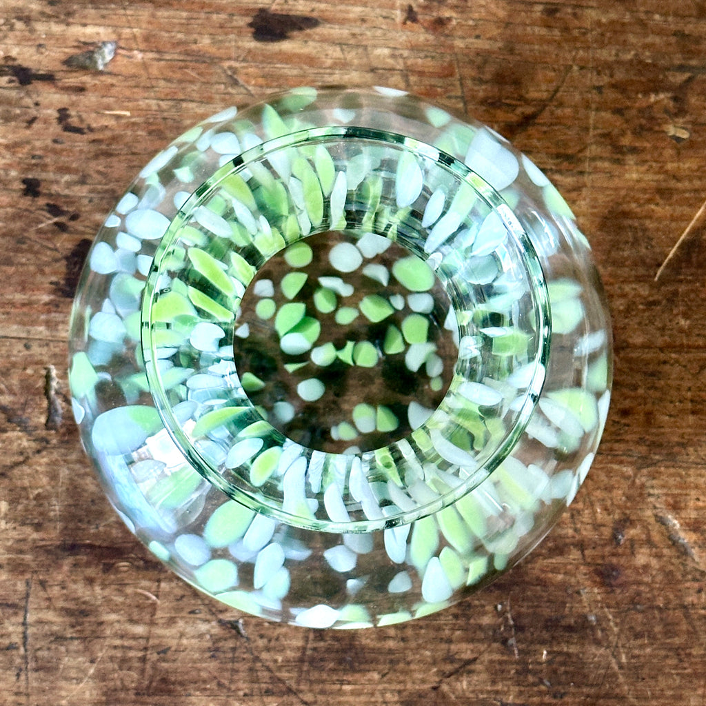 Green Speckled 6" Vase