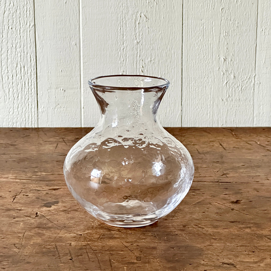 Clear Dappled Glass Vase