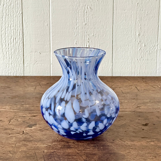 Blue Speckled 6" Vase