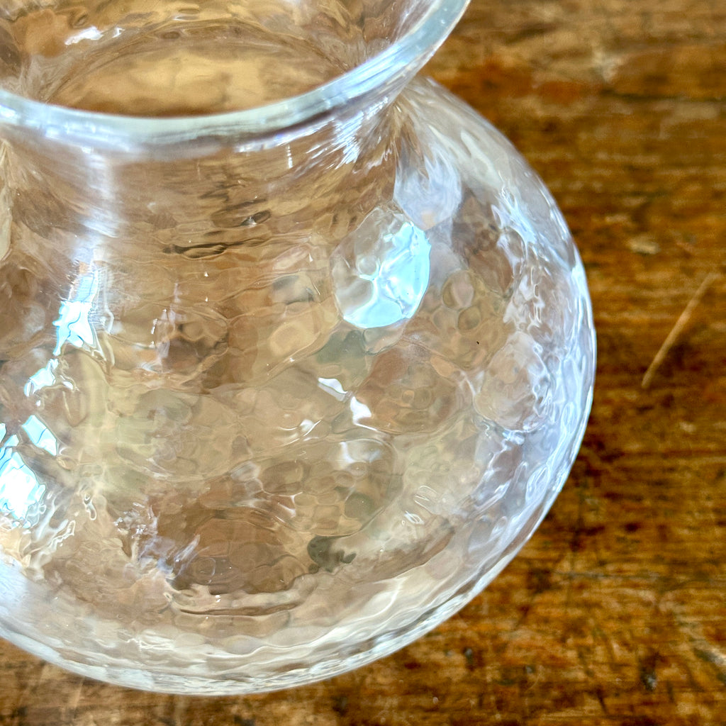 Clear Dappled Glass Vase