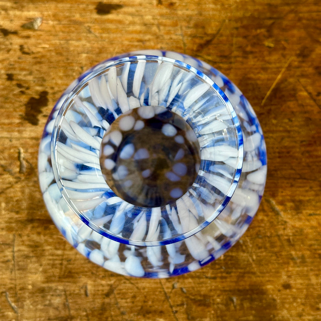 Blue Speckled 6" Vase