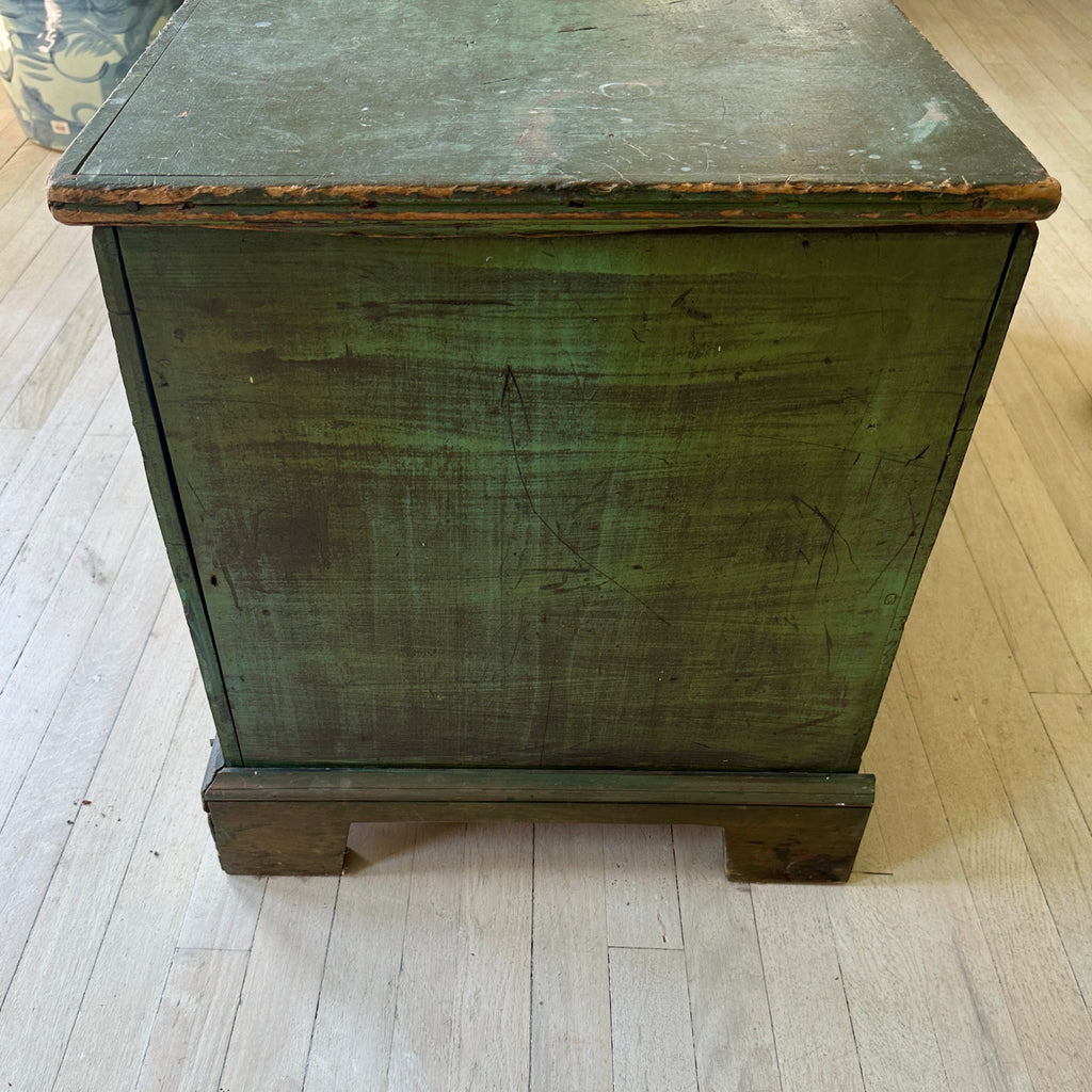 Rustic Green Painted Blanket Box