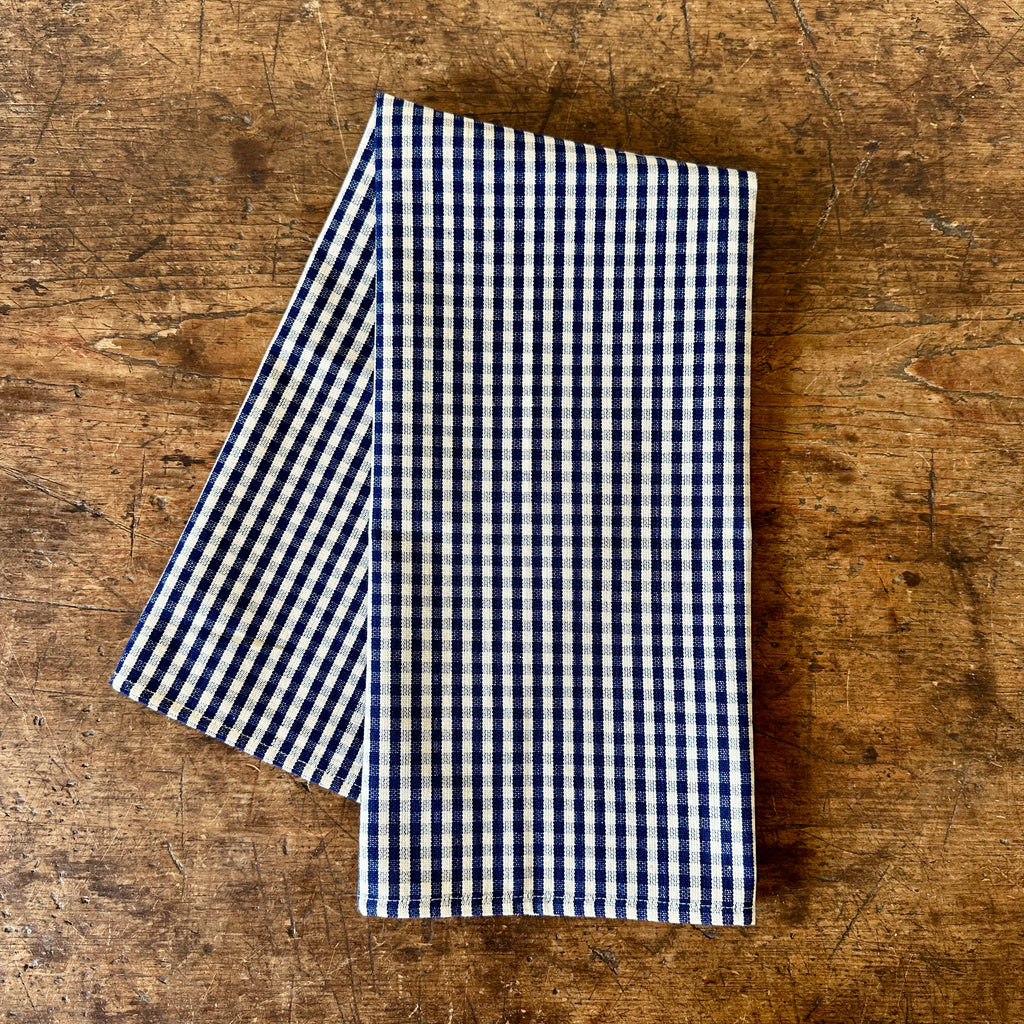 Navy Gingham Kitchen Towel