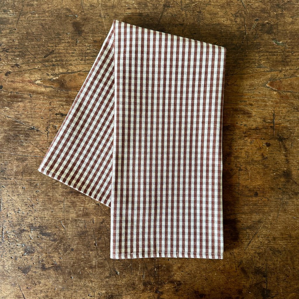 Chocolate Brown Gingham Kitchen Towel