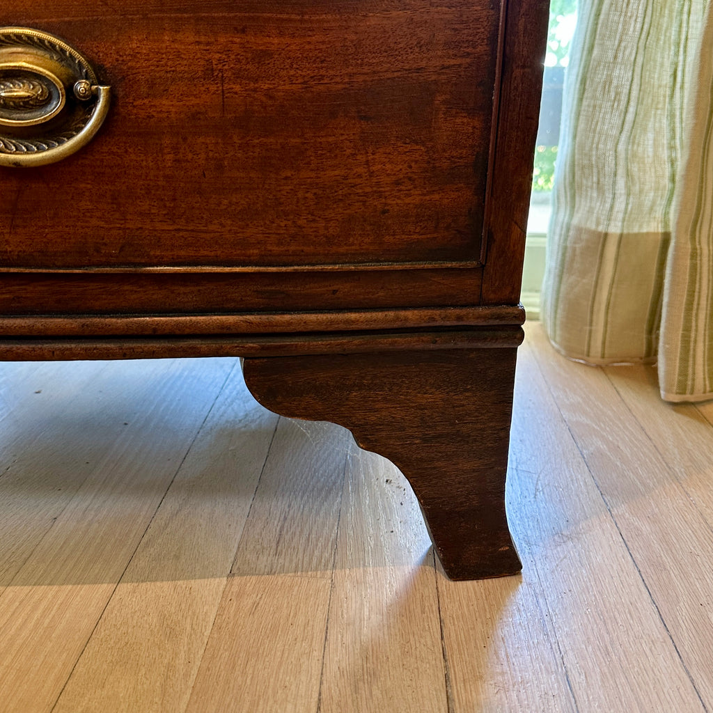 Antique English Bow Front Chest of Drawers