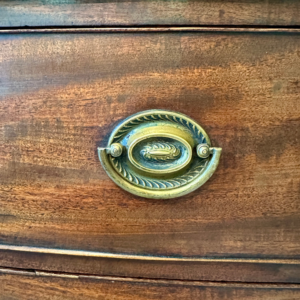 Antique English Bow Front Chest of Drawers