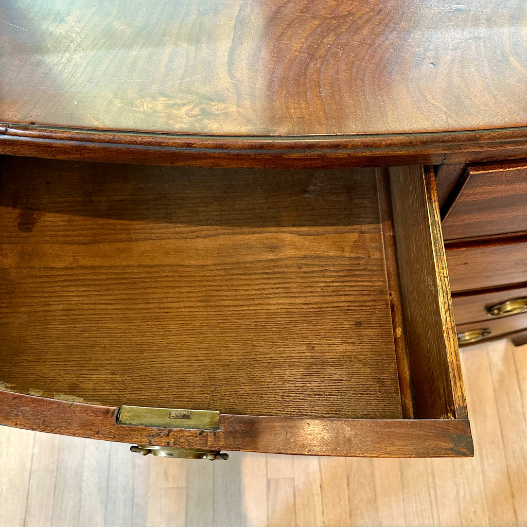 Antique English Bow Front Chest of Drawers