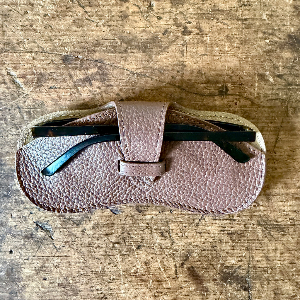 Cocoa Leather Glasses Case