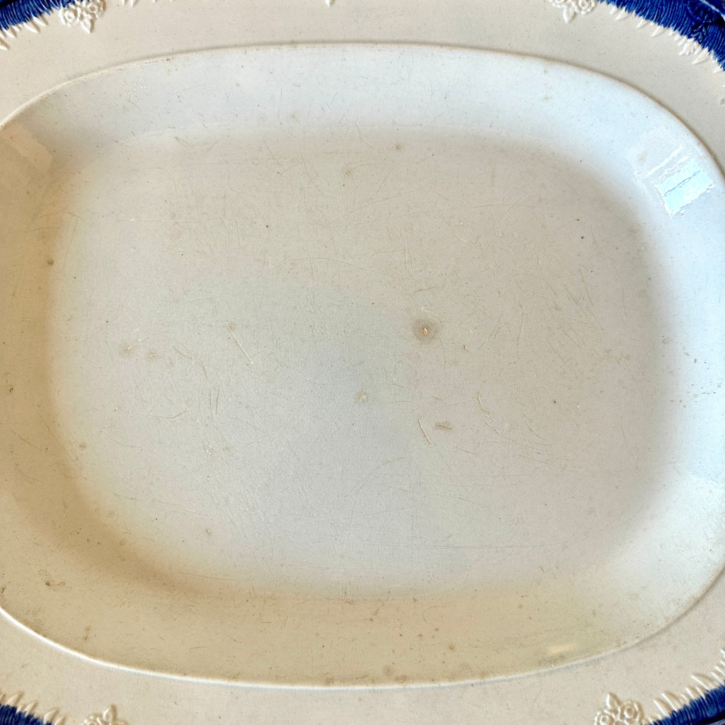 Antique Leeds Platter with Feather Edge - 17.5"