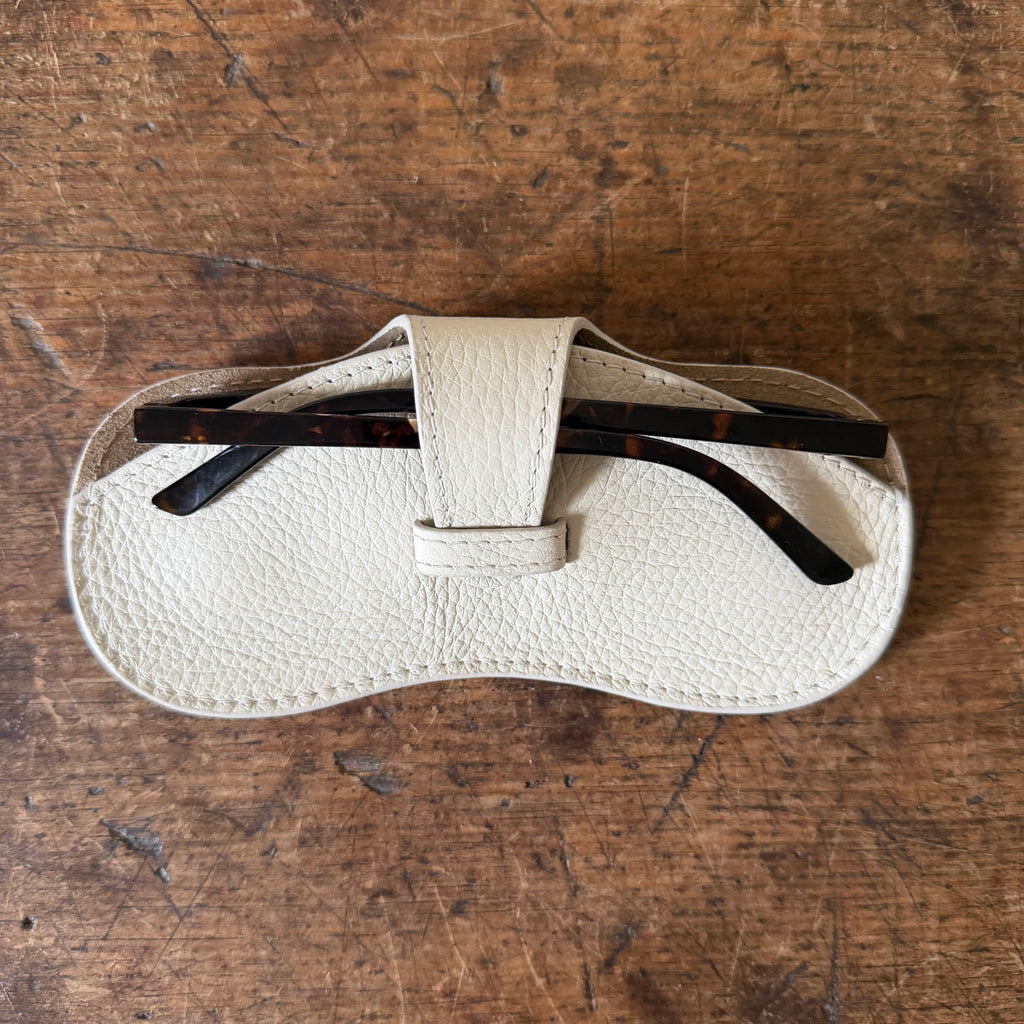 Bone Leather Glasses Case