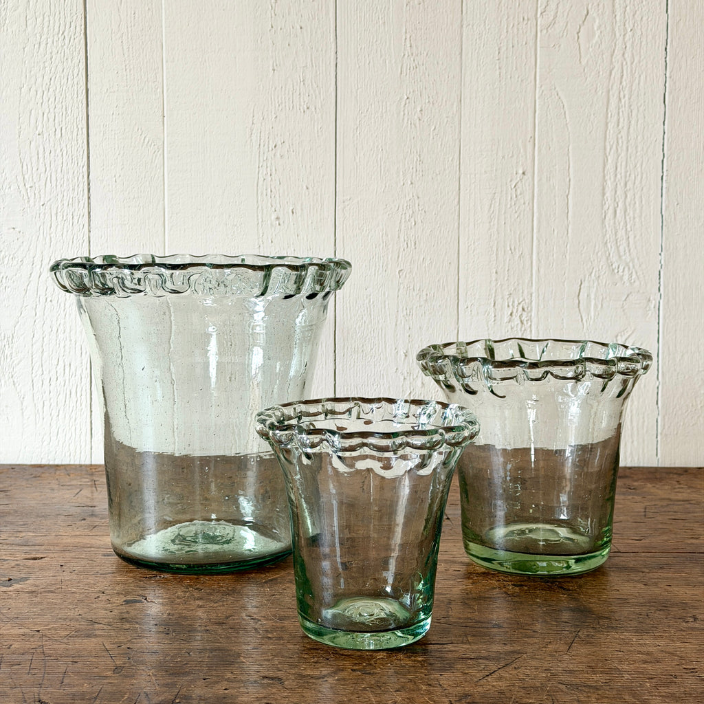 Glass Pie Crust Planters - Back in Stock
