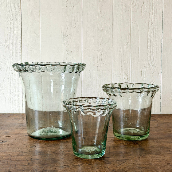Glass Pie Crust Planters - Back in Stock
