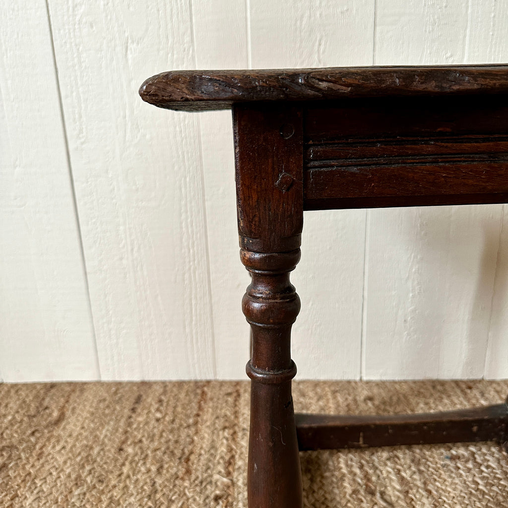Antique English Oak Joint Stool