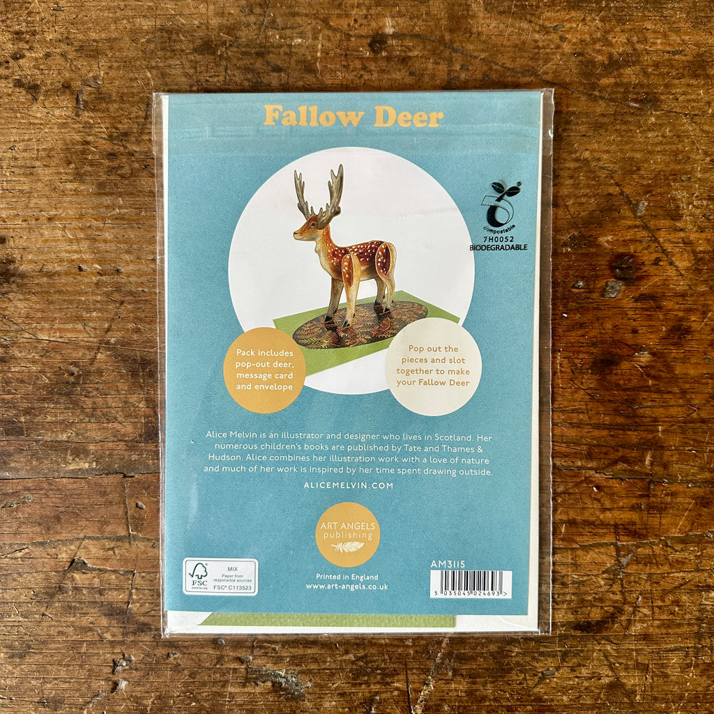Fallow Deer Pop Out Card