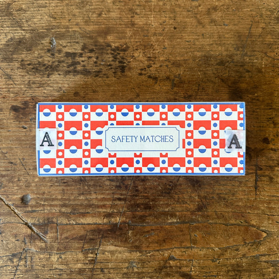 Blue Blockprint Matchbox