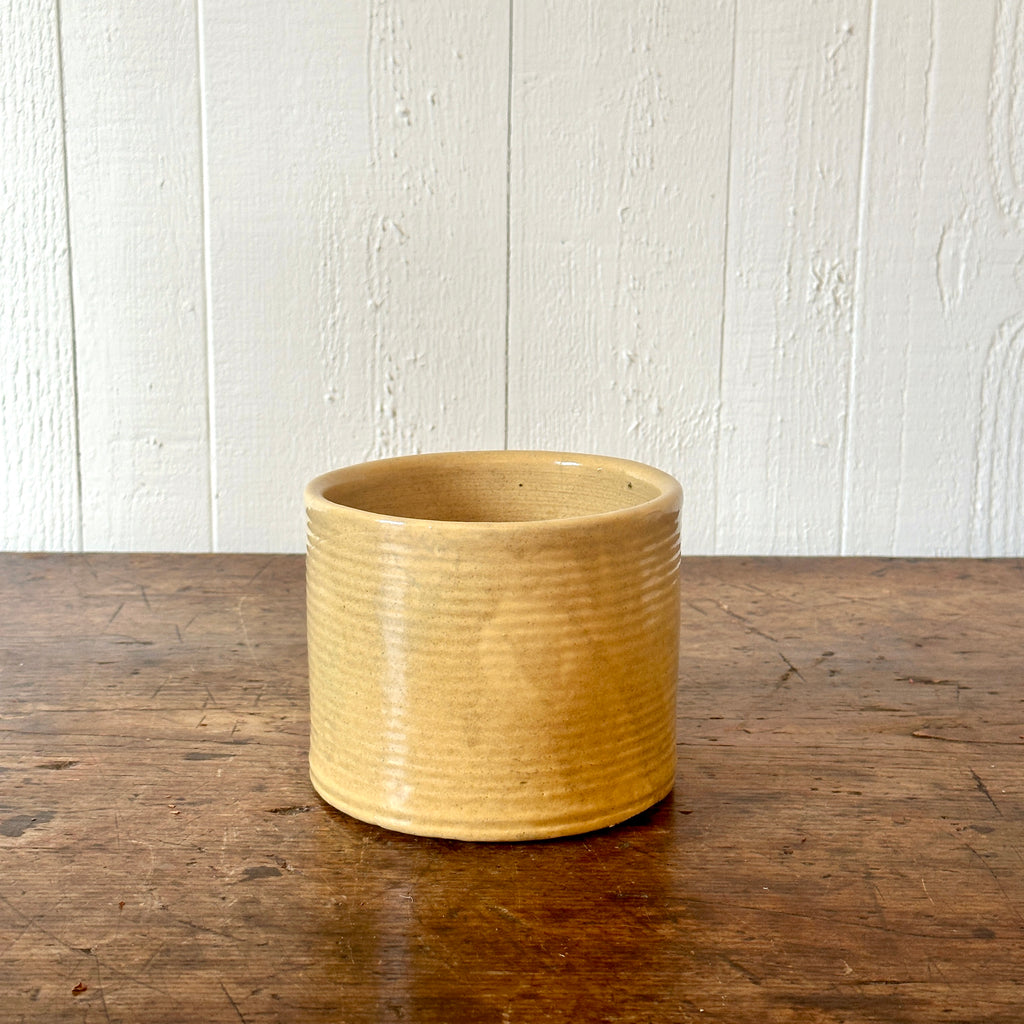 Yellowware Ribbed Crock