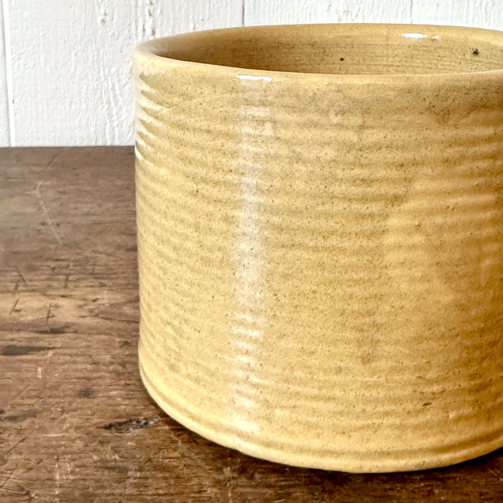 Yellowware Ribbed Crock