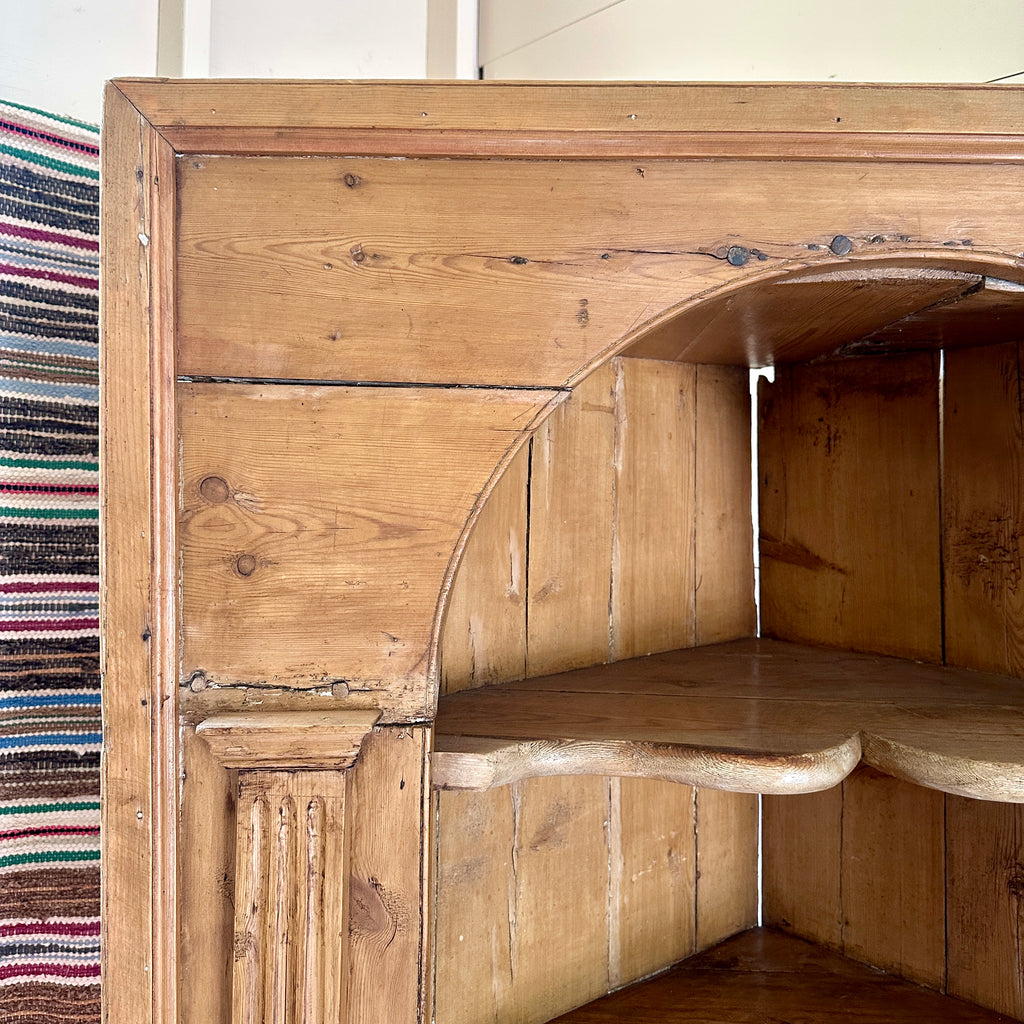 18th Century English Pine Corner Cabinet