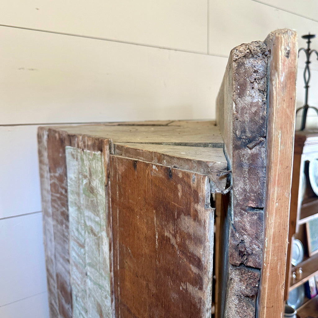 18th Century English Pine Corner Cabinet