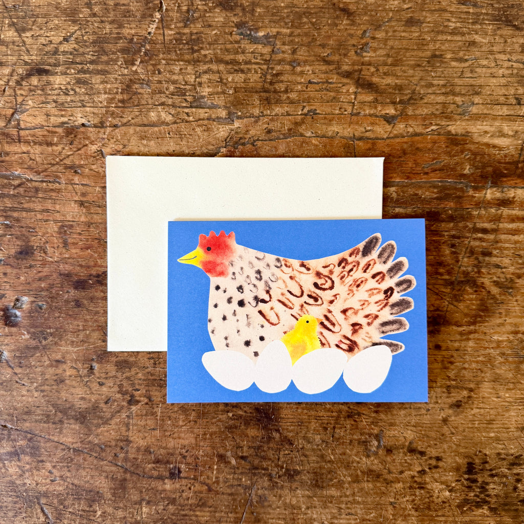 Hen on Nest Card