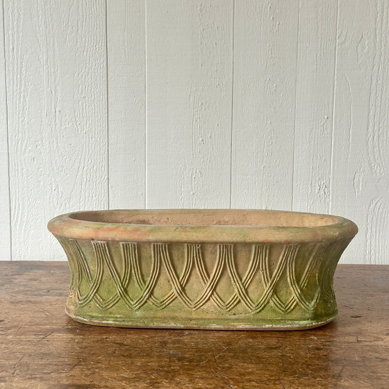 English Oval Lattice Planter