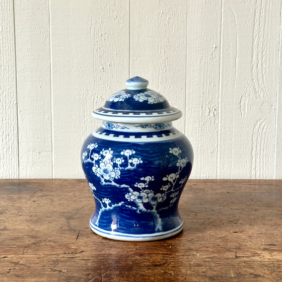 Small Plum Blossom Chinese Temple Jar