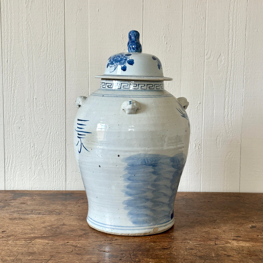 Bird and Flower Chinese Temple Jar