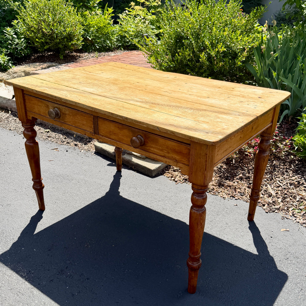 19th Century English Pine Farm Table