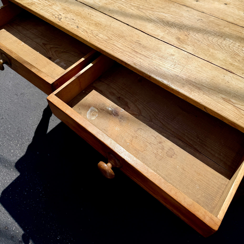 19th Century English Pine Farm Table