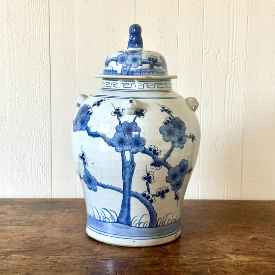 Cherry Blossom Chinese Temple Jar