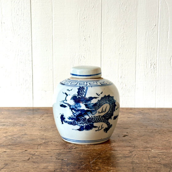Chinese Porcelain Ginger Jar with Dragon