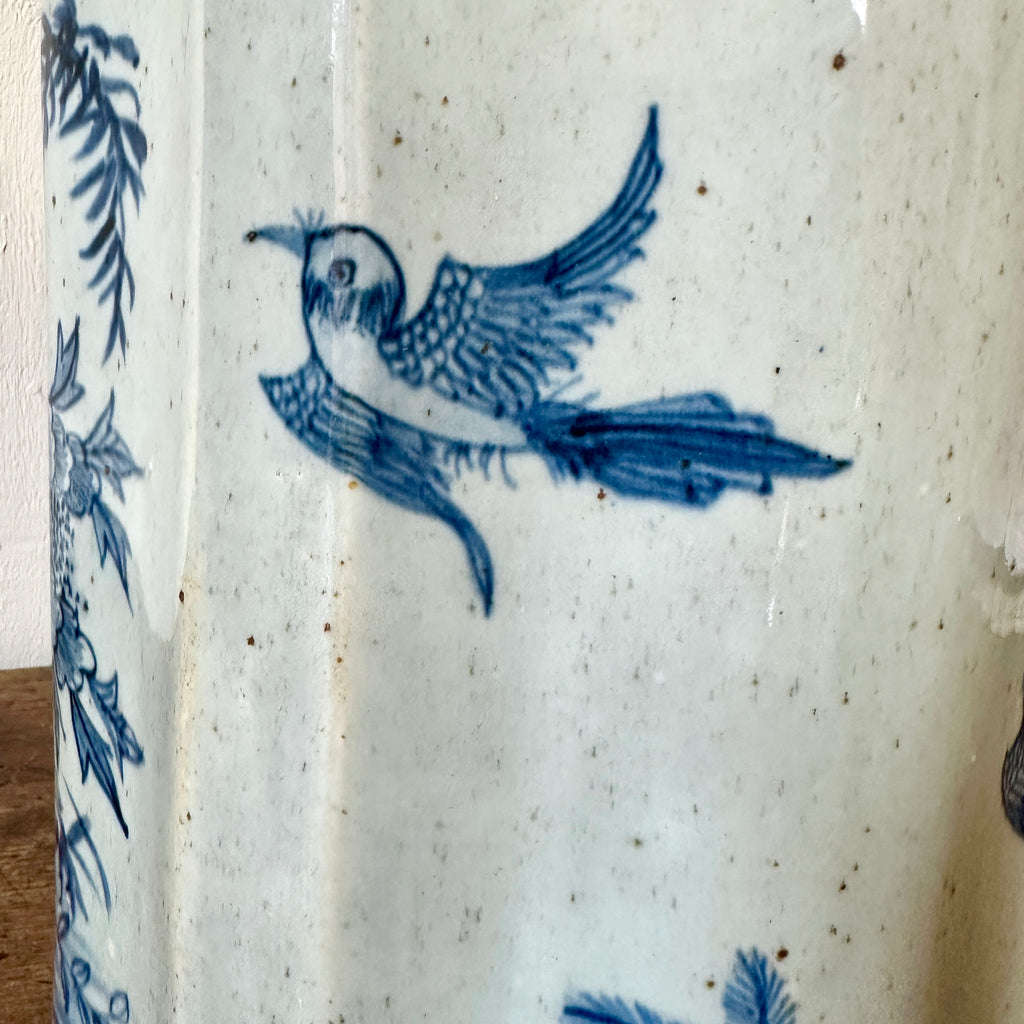 Golden Pheasant Chinese Ribbed GInger Jar