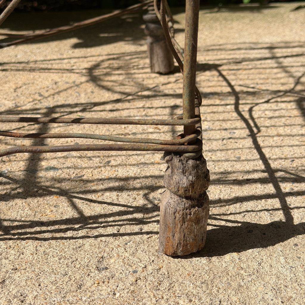Antique 3-Tier Wire Plant Stand