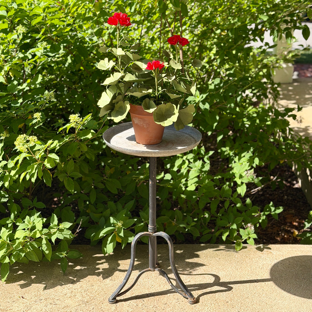 Vintage Galvanized Steel Side Table