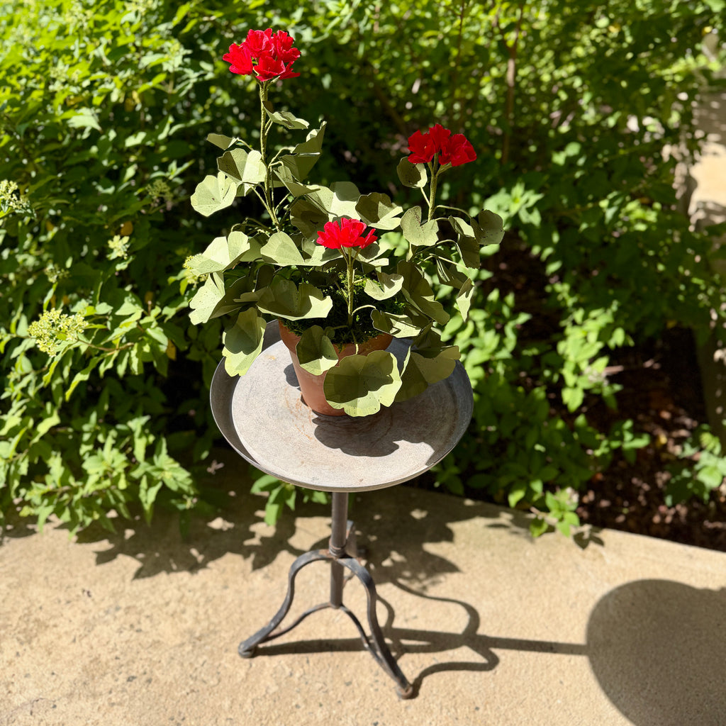 Vintage Galvanized Steel Side Table