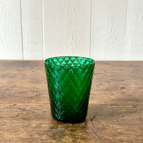 Dark Green Venetian Glass Tumblers