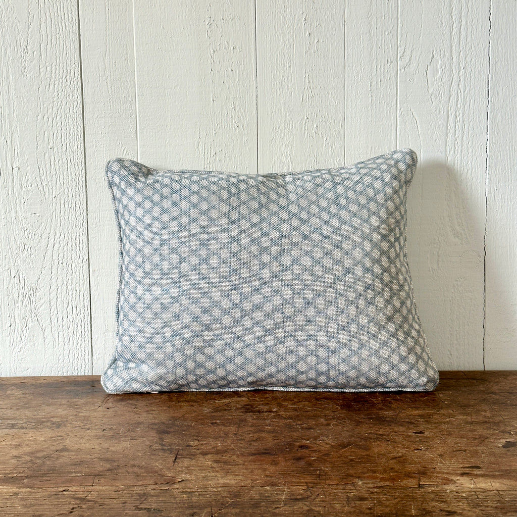 Light Blue Wicker Small Oblong Pillow