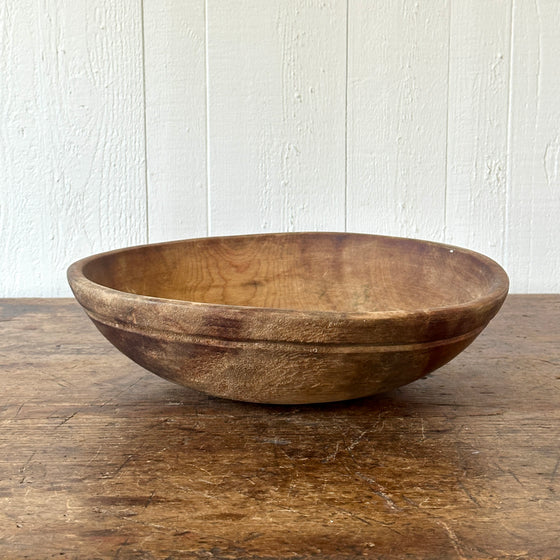 Antique 14" Wood Bowl