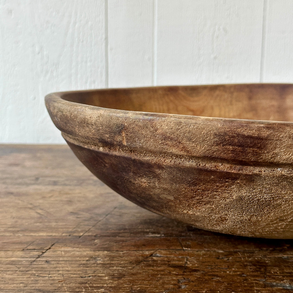 Antique 14" Wood Bowl