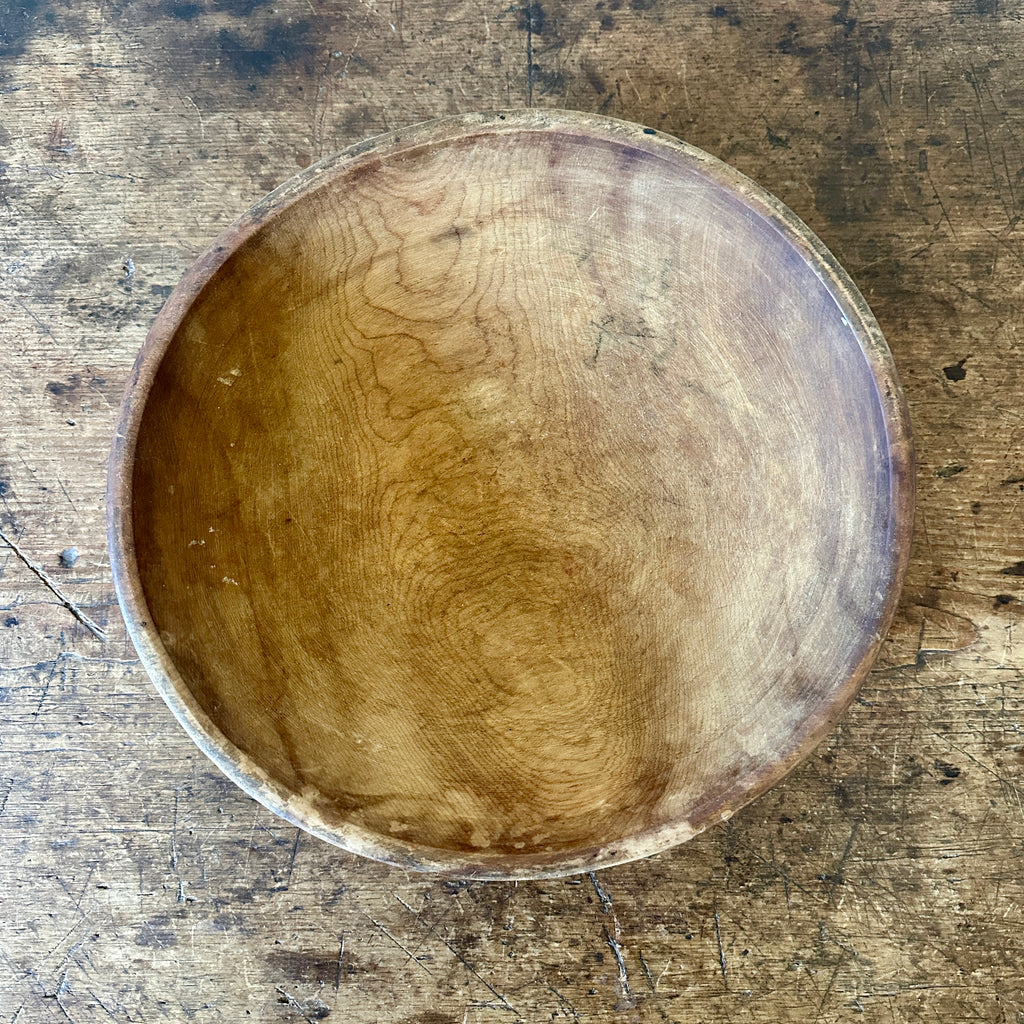 Antique 14" Wood Bowl