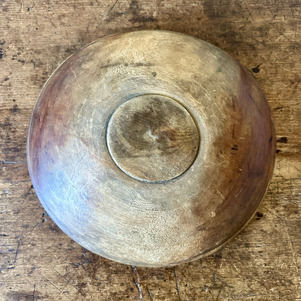 Antique 14" Wood Bowl