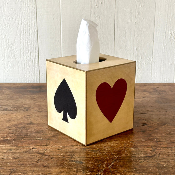 All Suits Wood Tissue Box Cover