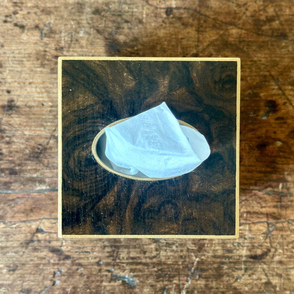 Burlwood Wood Tissue Box Cover