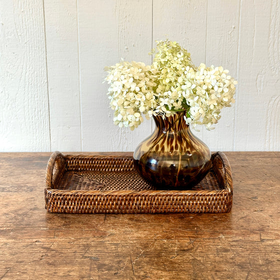 Rattan Desk Tray - Antique Brown
